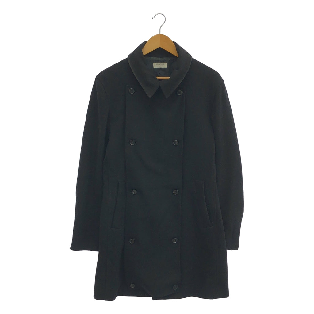 HELMUT LANG / ヘルムートラング | フロントディテール ジップ ウールコート | S | ブラック | メンズ