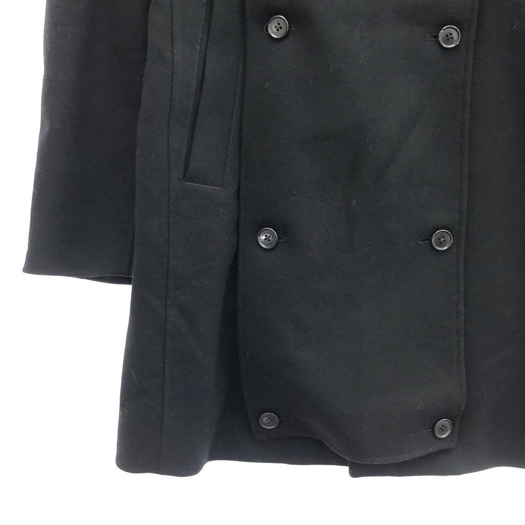 HELMUT LANG / ヘルムートラング | フロントディテール ジップ ウールコート | S | ブラック | メンズ