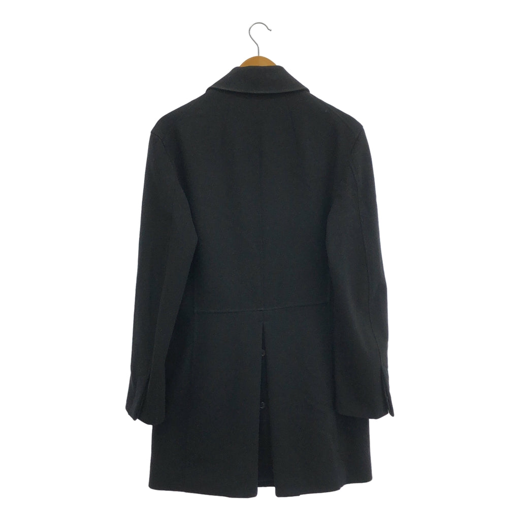 HELMUT LANG / ヘルムートラング | フロントディテール ジップ ウールコート | S | ブラック | メンズ