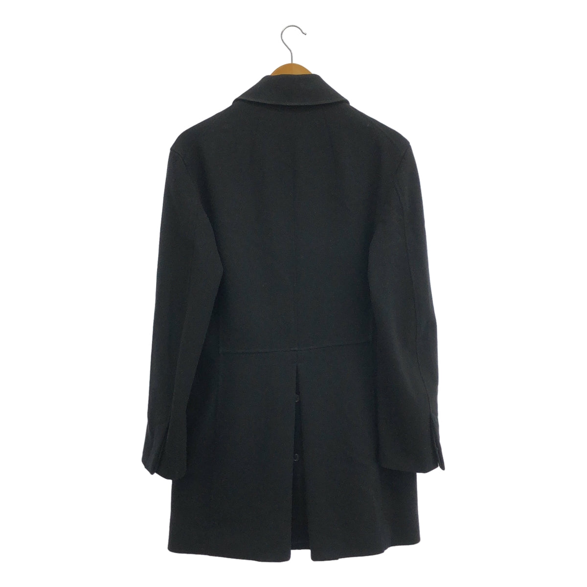 HELMUT LANG / ヘルムートラング | フロントディテール ジップ ウールコート | S | ブラック | メンズ