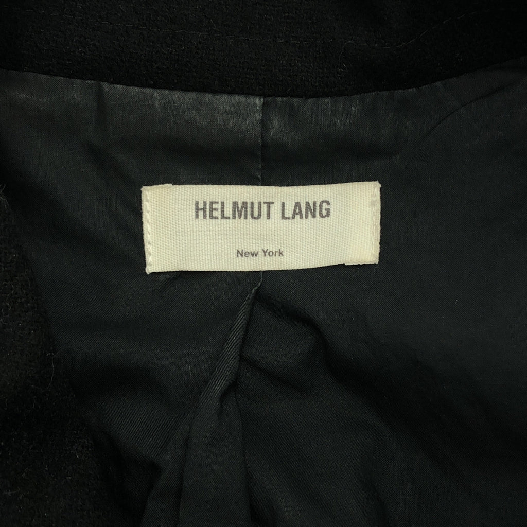 HELMUT LANG / ヘルムートラング | フロントディテール ジップ ウールコート | S | ブラック | メンズ