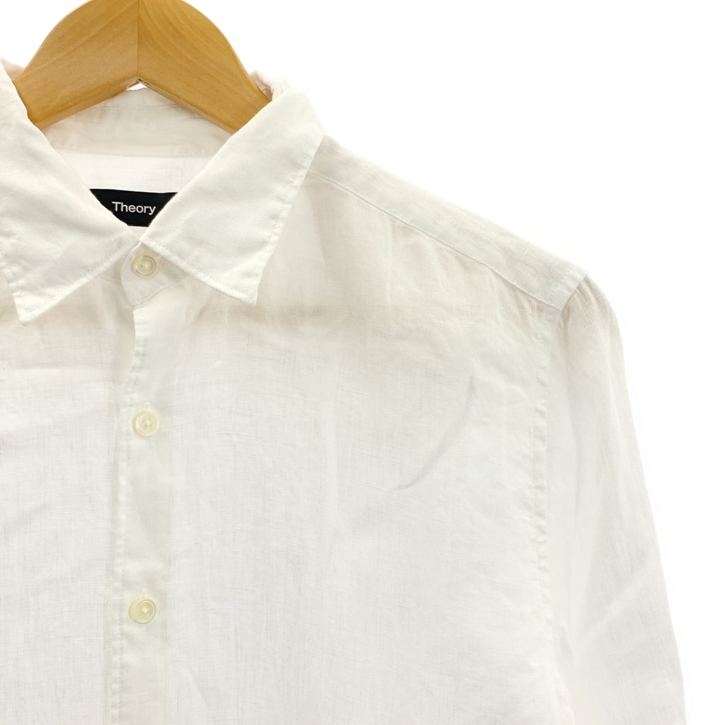 理論 | 亞麻基本款襯衫 | XS | 女款