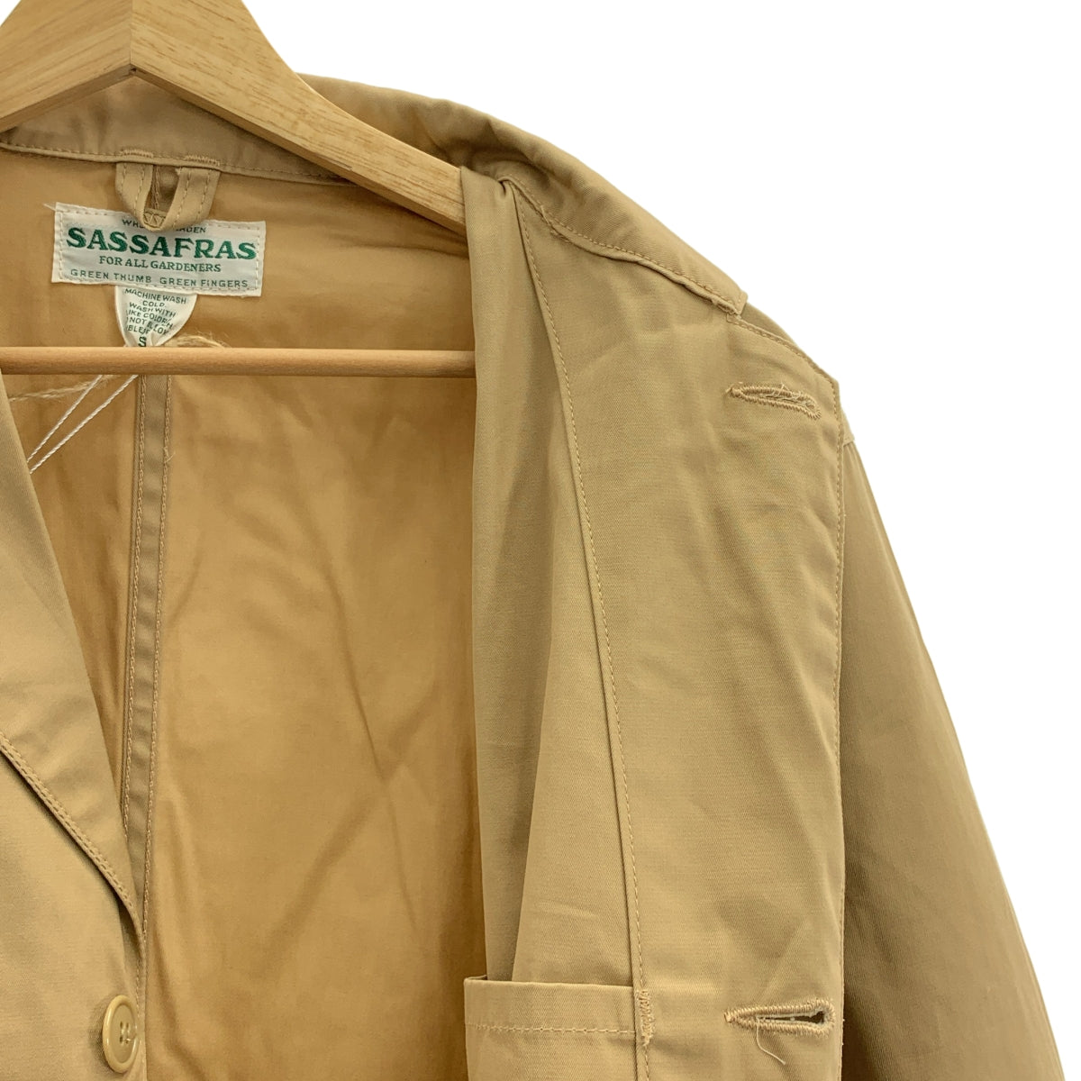 SASSAFRAS / 사사후라스 | GDU Leaf Jacket Cotton Gabardine 코튼 개버딘 리프 재킷 | S | 남성