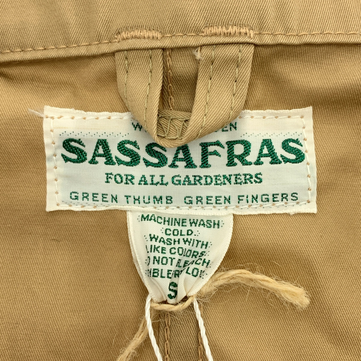 SASSAFRAS / 사사후라스 | GDU Leaf Jacket Cotton Gabardine 코튼 개버딘 리프 재킷 | S | 남성