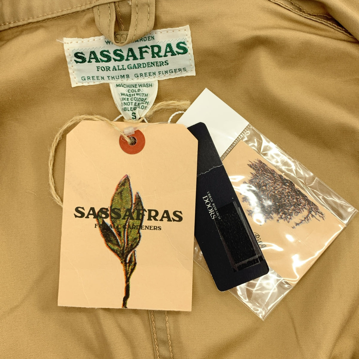 SASSAFRAS / 사사후라스 | GDU Leaf Jacket Cotton Gabardine 코튼 개버딘 리프 재킷 | S | 남성
