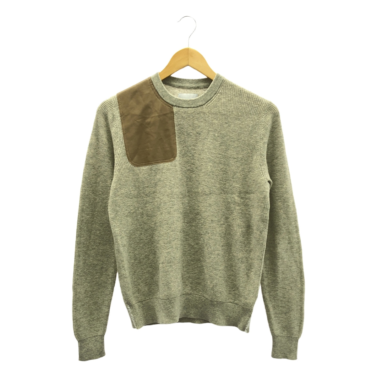 ANTHOM | 羊絨混紡羅紋針織肩章針織 | 38 | 灰色 | 女款