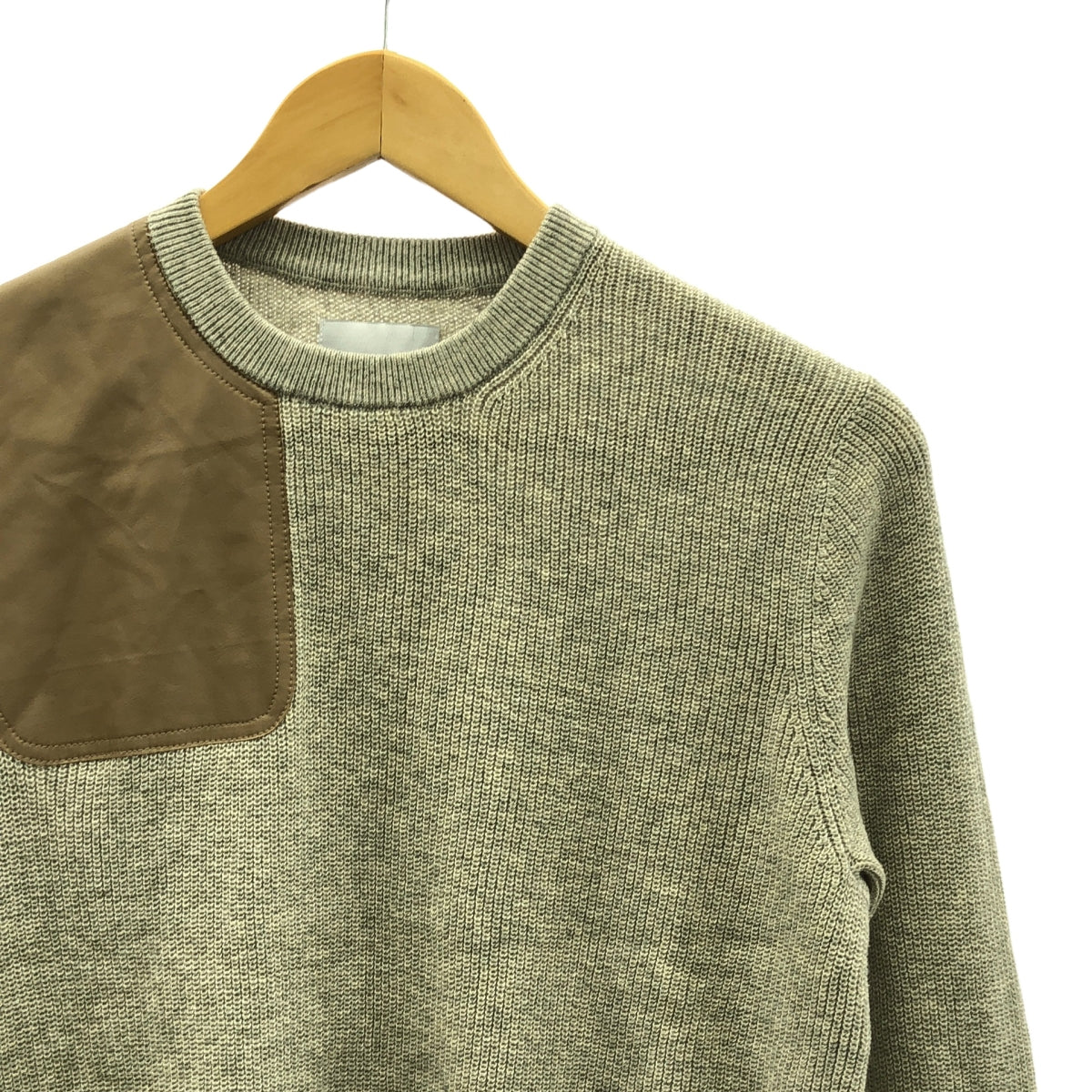 ANTHOM | 羊絨混紡羅紋針織肩章針織 | 38 | 灰色 | 女款