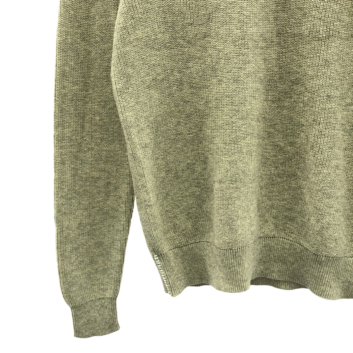 ANTHOM / アントム | カシミヤ混 畦編みショルダーパッチKNIT | 38 | グレー | レディース