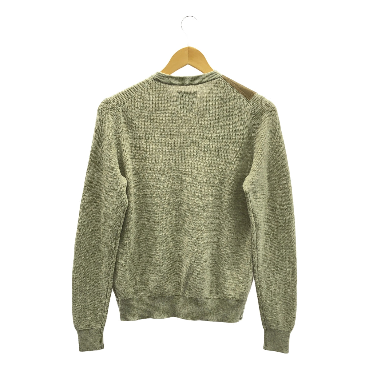 ANTHOM / アントム | カシミヤ混 畦編みショルダーパッチKNIT | 38 | グレー | レディース