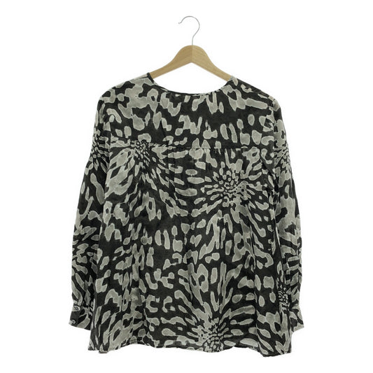theory luxe / セオリーリュクス | WASHED FLOWER PRINT NELLI ブラウス | 38 | チャコール | レディース
