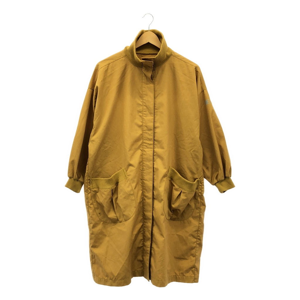 im MIYAKE DESIGN STUDIO / イッセイミヤケデザインスタジオ | 80s ヴィンテージ ロゴプリント ハイネック ロングコート | M | ブラウン | レディース