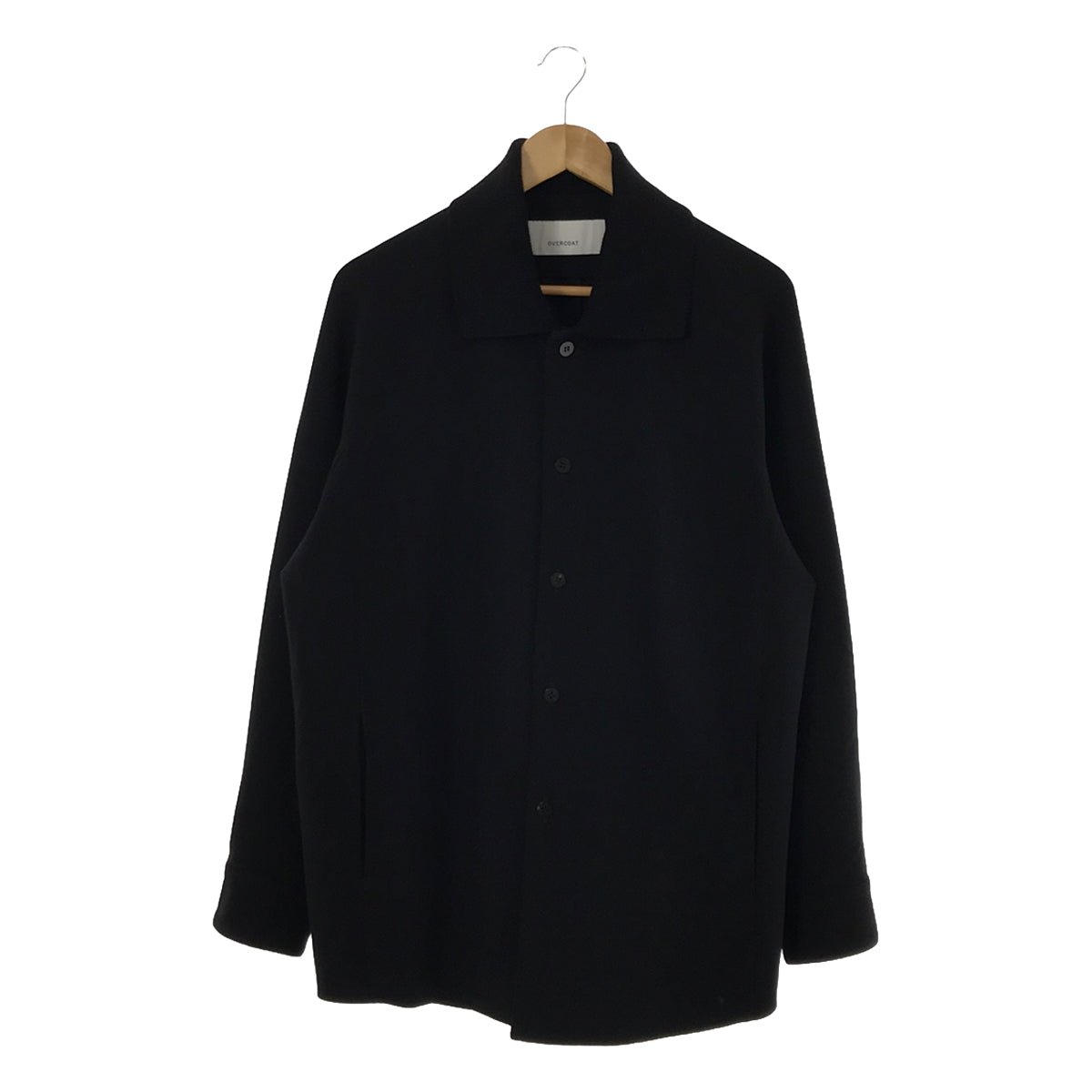 [Good Condition] OVERCOAT / Overcoat | 2023AW | Ribbed Collar Single Shirt Jacket | 1 | Black | Men's