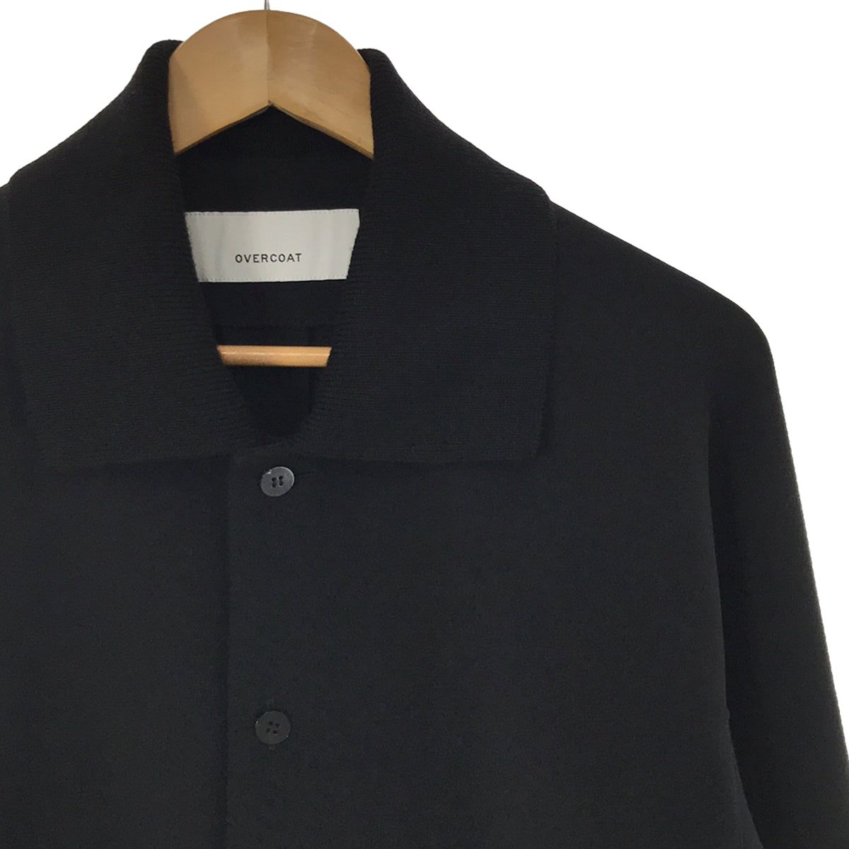 [Good Condition] OVERCOAT / Overcoat | 2023AW | Ribbed Collar Single Shirt Jacket | 1 | Black | Men's