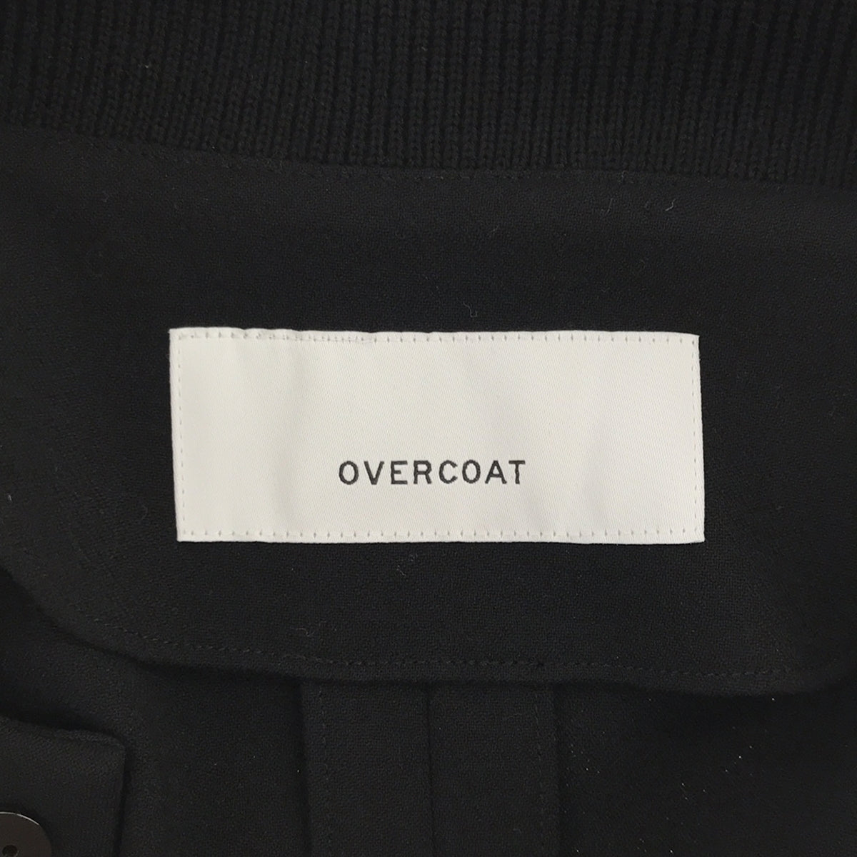 【美品】  OVERCOAT / オーバーコート | 2023AW | リブカラー シングル シャツ ジャケット | 1 | ブラック | メンズ