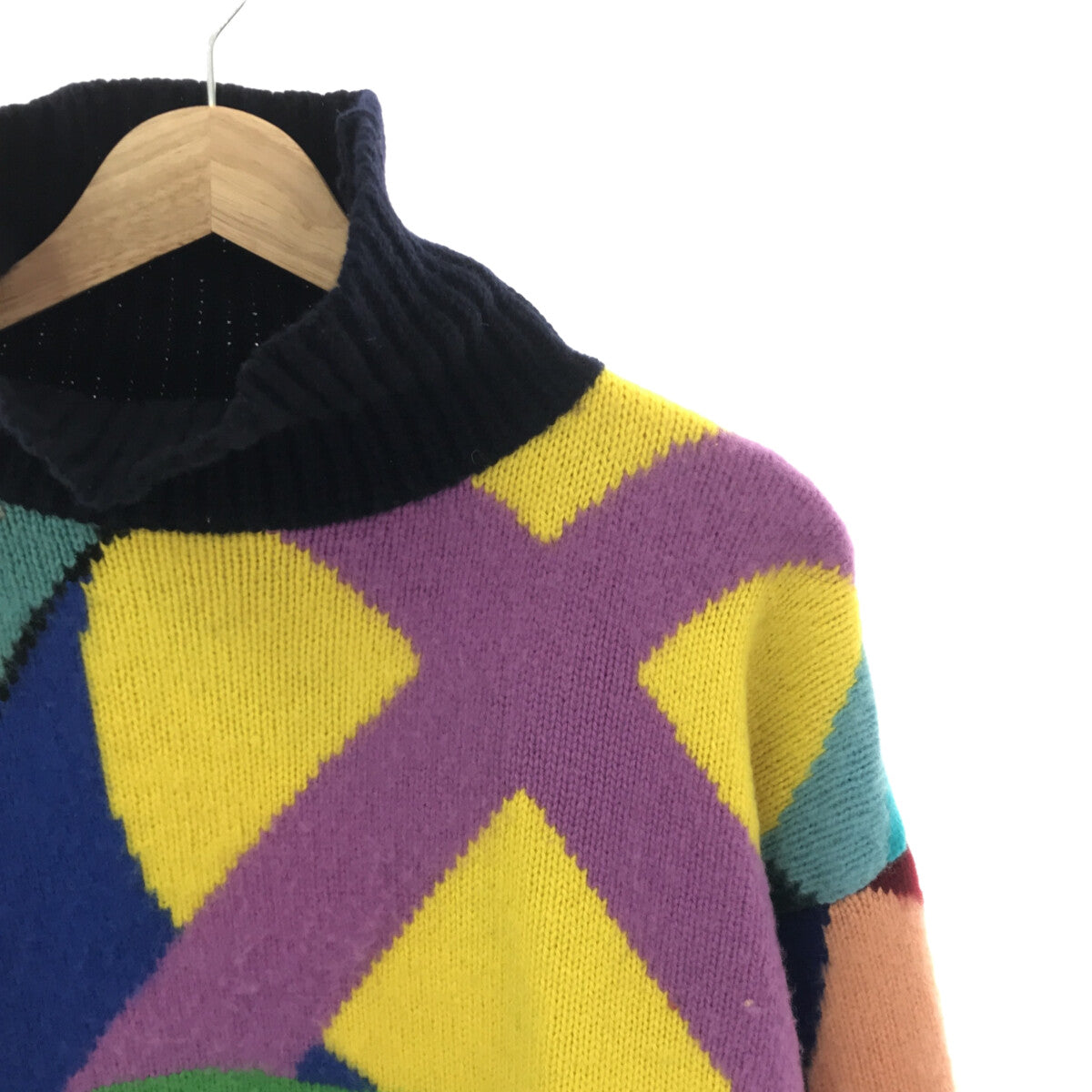 sacai / サカイ | × KAWS / カウズ Jacquard Knit Pullover / ドローストリング ジャガード ニット プルオーバー | 1 | マルチカラー | レディース