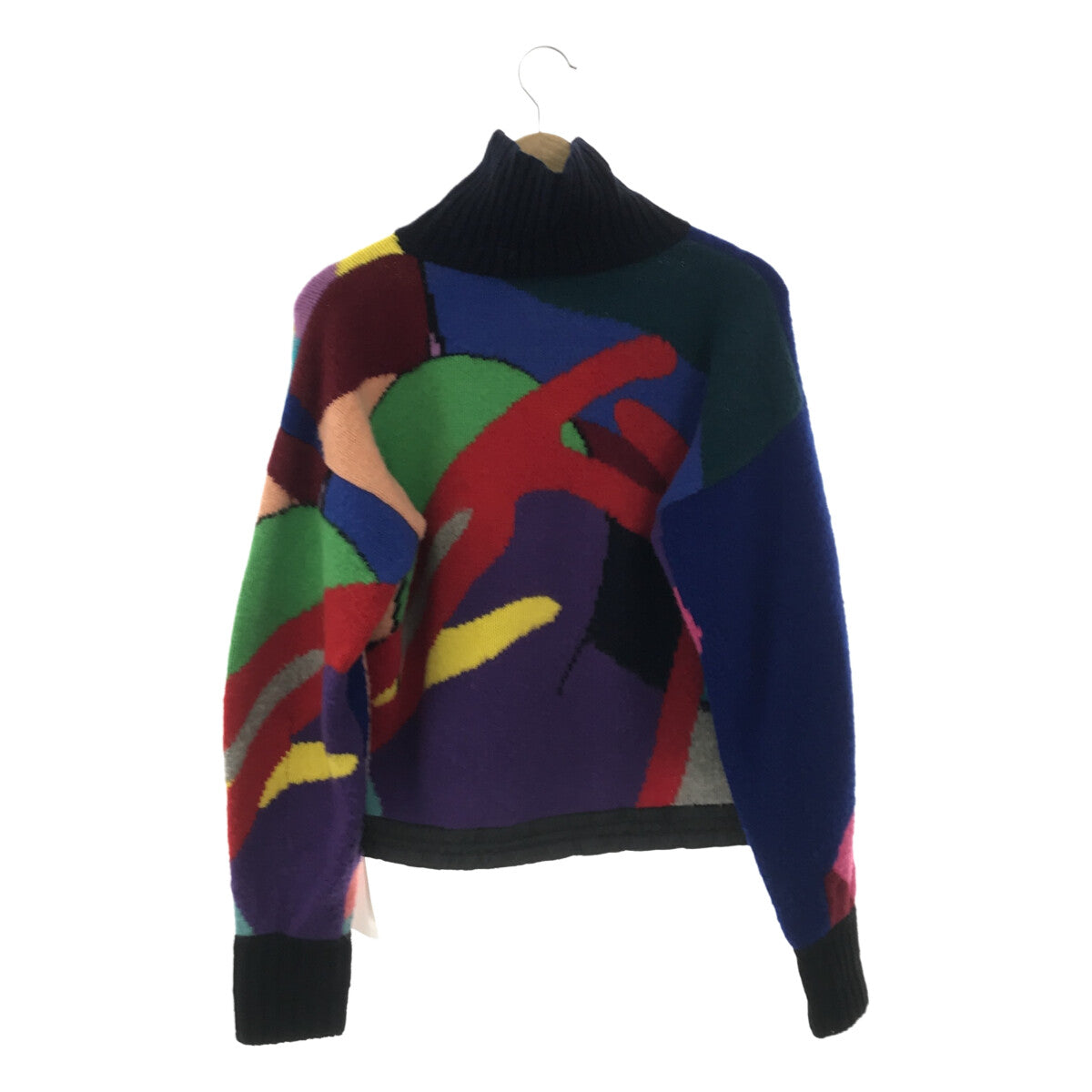 sacai / サカイ | × KAWS / カウズ Jacquard Knit Pullover / ドローストリング ジャガード ニット プルオーバー | 1 | マルチカラー | レディース