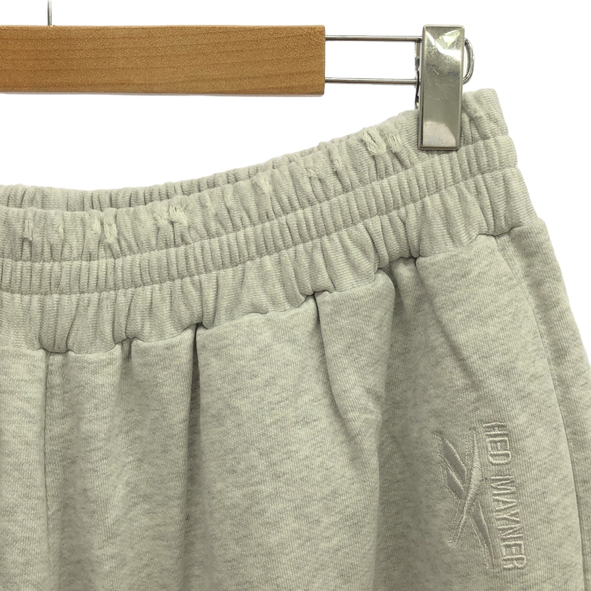 [Good Condition] HED MAYNER | 2024AW | × Reebok SWEAT JOGGER / Distressed Drawstring Sweat Wide Pants | XS | Grey | Men's