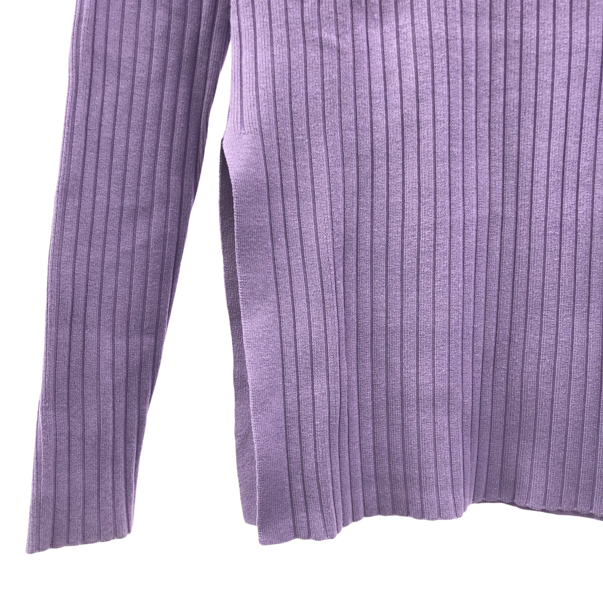 ENCIRCLE / エンサークル | Rib knit top / クルーネック リブ ニット | F | パープル | レディース