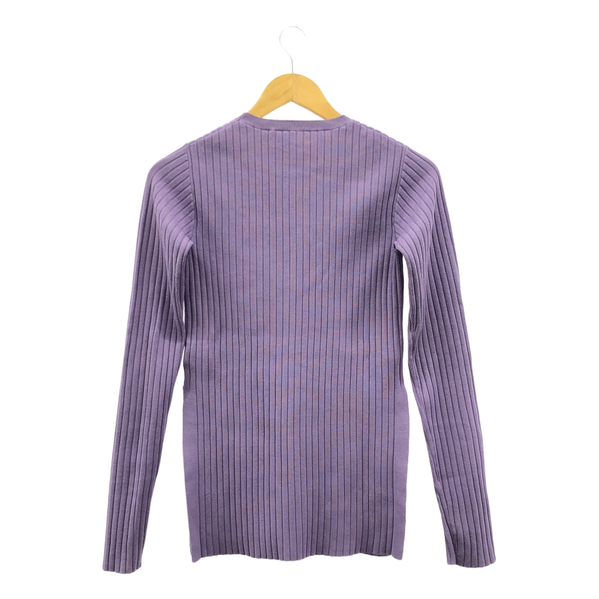 ENCIRCLE / エンサークル | Rib knit top / クルーネック リブ ニット | F | パープル | レディース