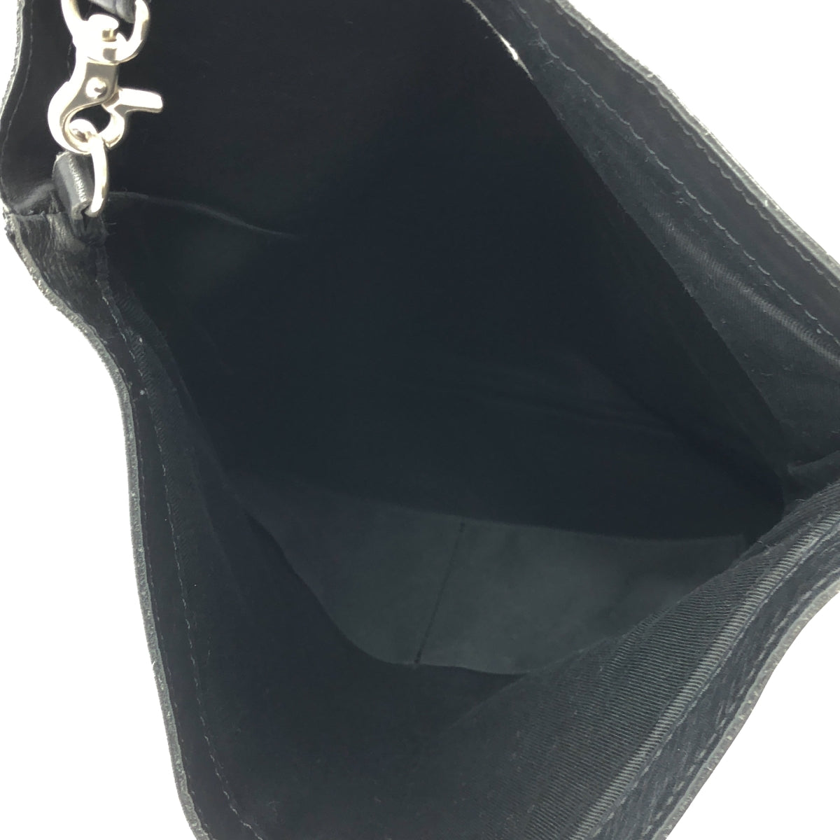 LES BASIQUES / 레버직 | 가죽 플랙 숄더백 | 블랙 | 여성