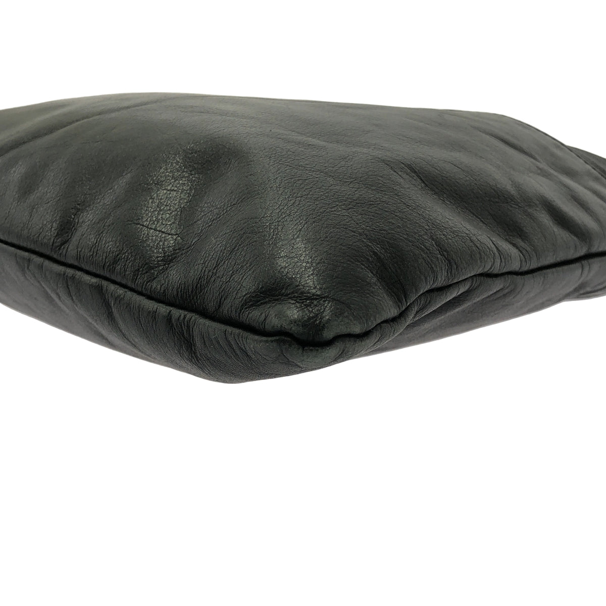 LES BASIQUES / 레버직 | 가죽 플랙 숄더백 | 블랙 | 여성