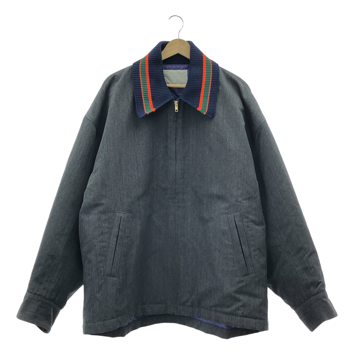 [類似新品] kolor | 2020 秋冬 | 秋冬針織領嗶嘰寬鬆外套 | 尺寸 2 | 灰色/海軍藍 | 男款