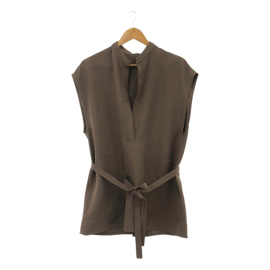 [Good Condition] LE PHIL | 2023SS | Back Slit Twill Blouse Vest | F | Brown | Women's