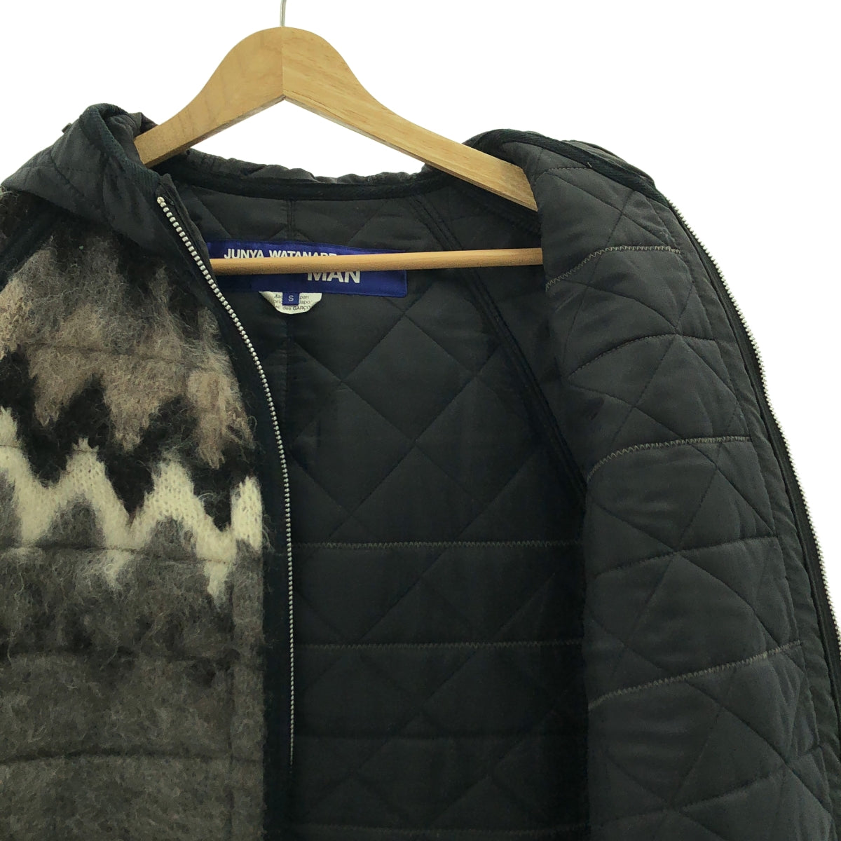 JUNYA WATANABE COMME des GARCONS MAN / ジュンヤワタナベコムデギャルソンマン | 2021AW | ノルディック ジャガード フード ブルゾン ジャケット | S | メンズ