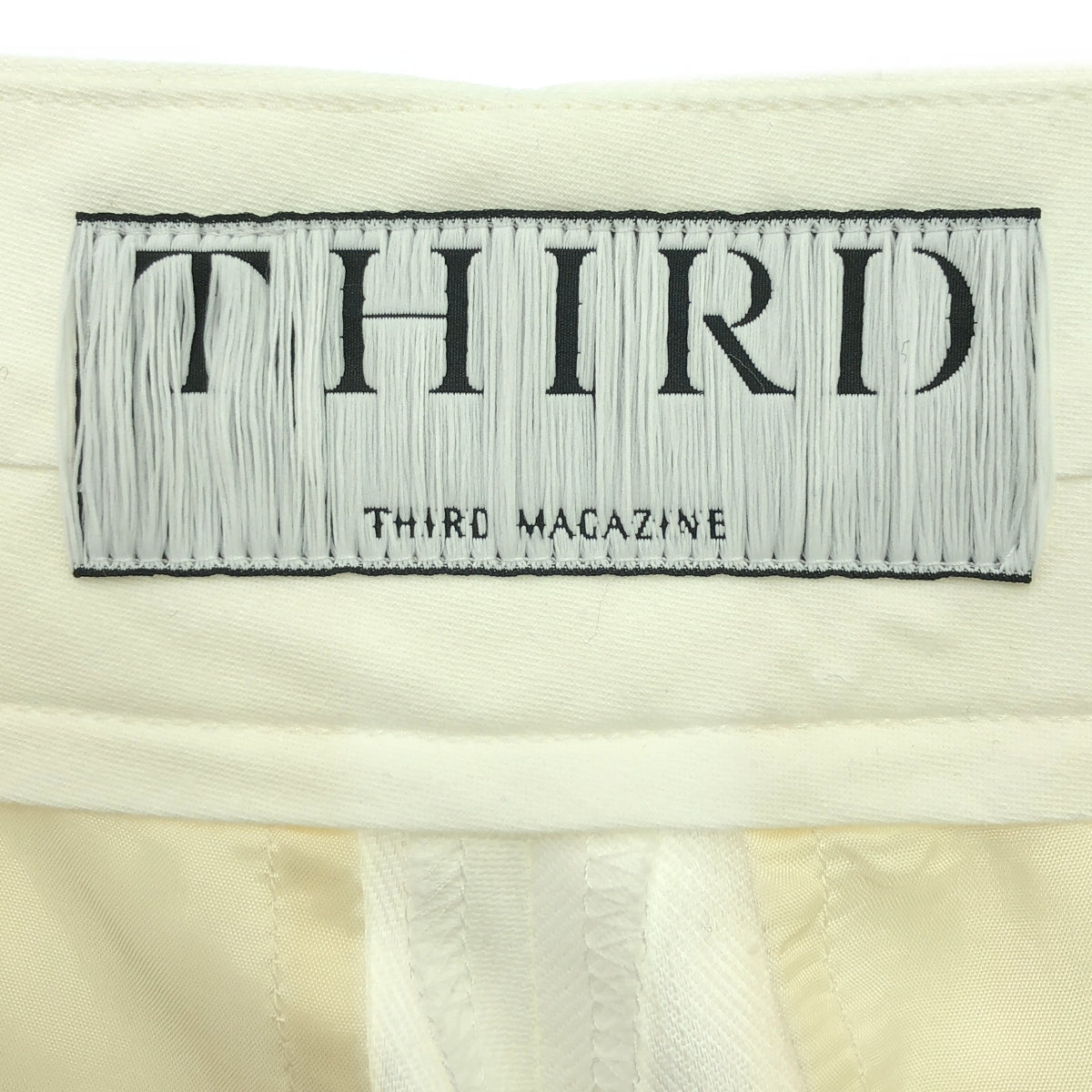 THIRD MAGAZINE / サードマガジン | リネン混 テーパード パンツ | 3 | ホワイト | レディース