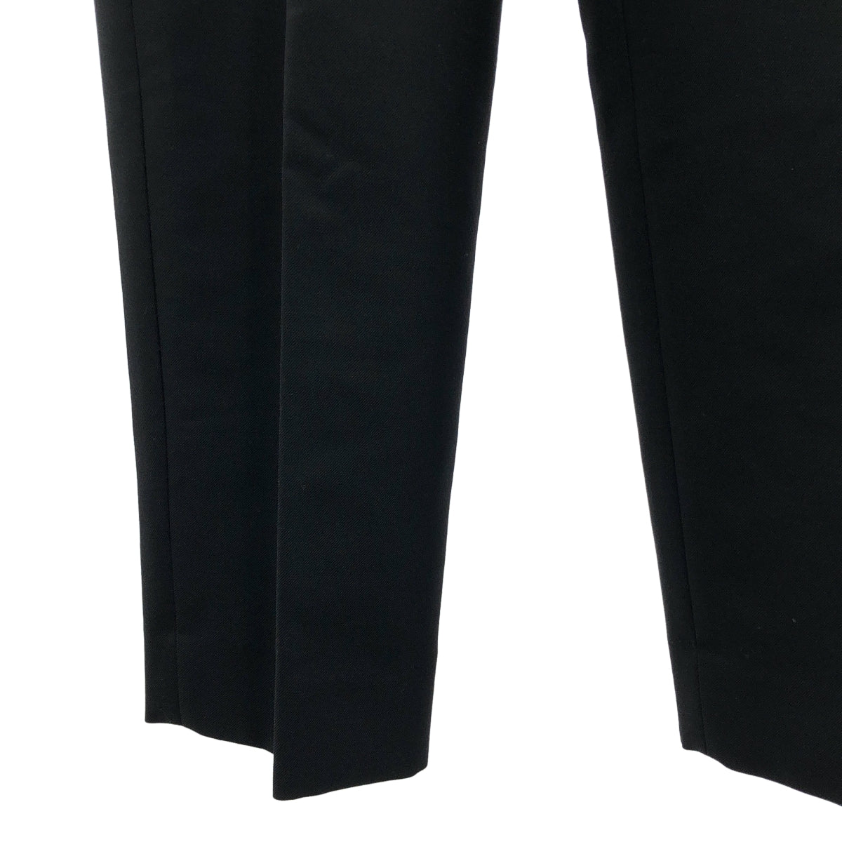 【美品】  THE RERACS / ザリラクス | TUXEDO PANTS ウエストライン タキシード ウール 2タック パンツ | 38 | ブラック/ホワイト | レディース