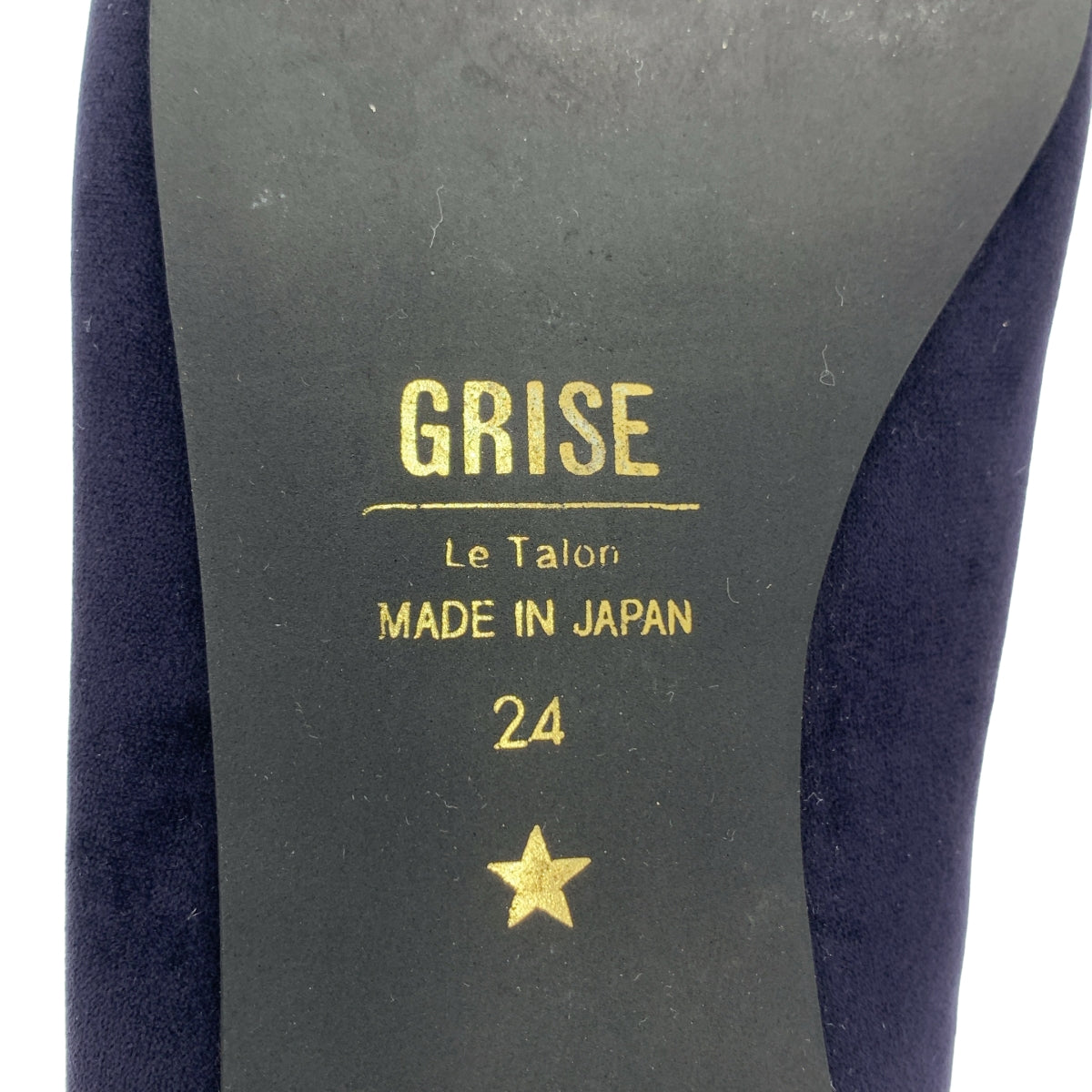 Le Talon / ルタロン | GRISE / スエード バイカラーリボン チェーン装飾ヒール フラットシューズ | M | レディース