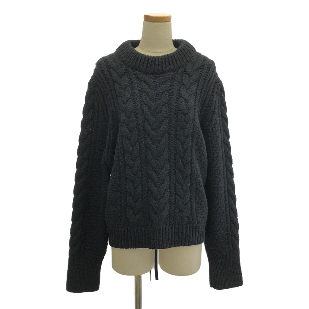 【新品】  Cecilie Bahnsen / セシリーバンセン | HOPE JUMPER バックオープン ケーブルニット | M/L | ブラック | レディース