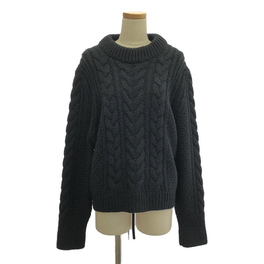 [New] Cecilie Bahnsen | HOPE JUMPER back open cable knit | M/L | Black | Women's