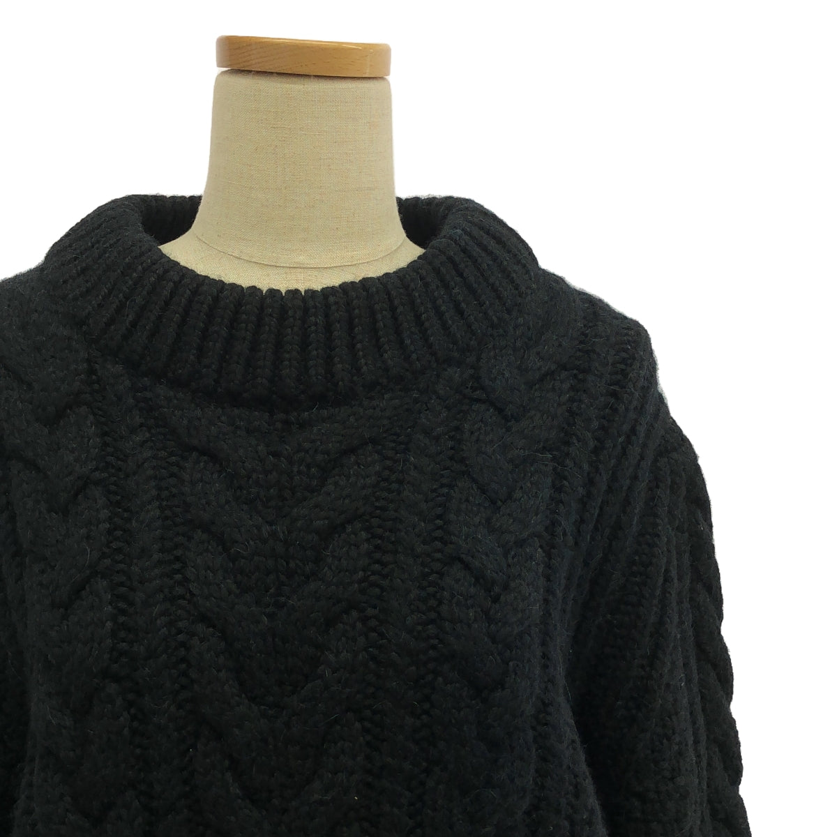 [New] Cecilie Bahnsen | HOPE JUMPER back open cable knit | M/L | Black | Women's