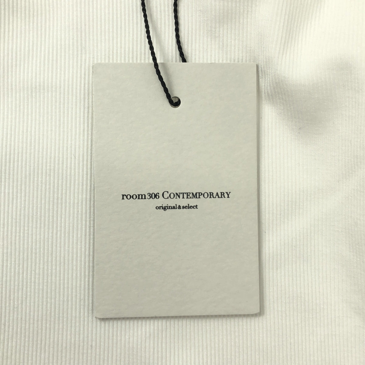 【美品】  room306 CONTEMPORARY / ルームサンマルロク |  コンテンポラリー リブ カットソー | F | ホワイト | レディース
