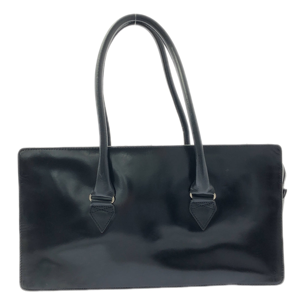 Y's / ワイズヨウジヤマモト | レザー スクエア ボストンバッグ | ブラック | レディース