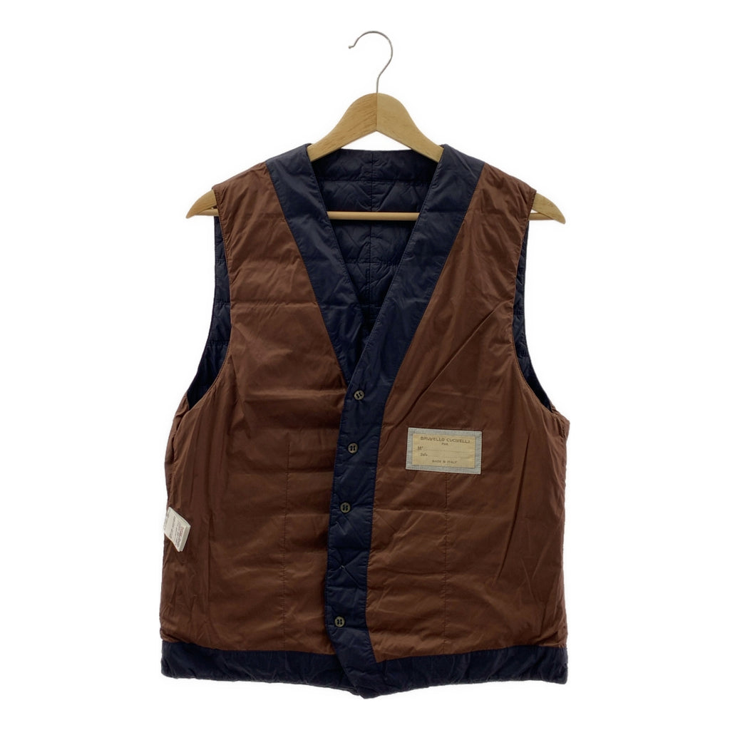 BRUNELLO CUCINELLI / ブルネロクチネリ | ロゴボタン ダウンベスト | 50 | メンズ
