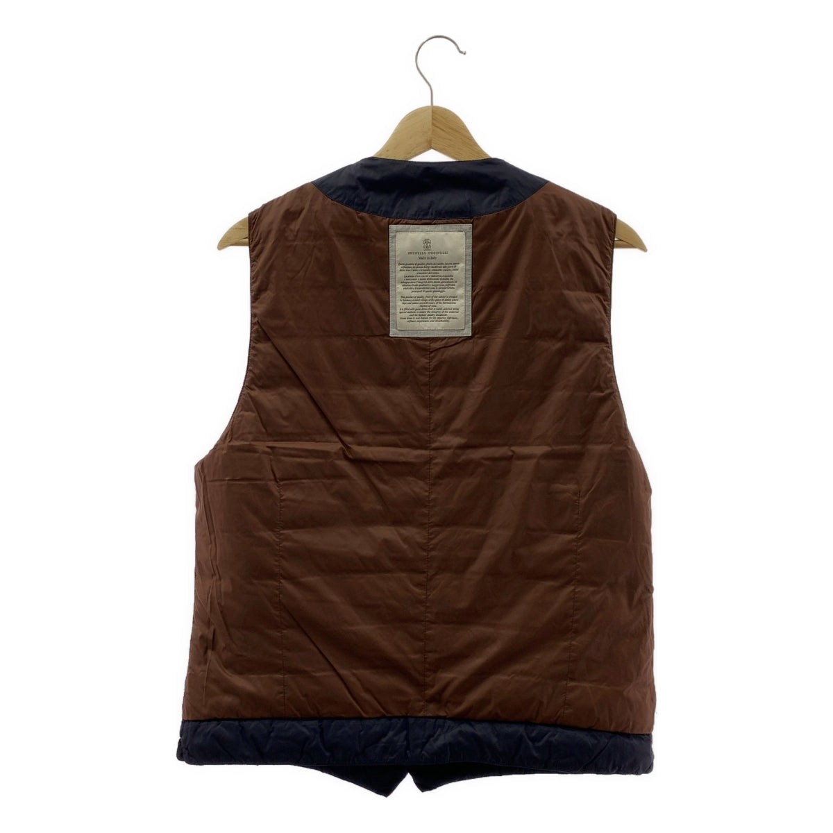 BRUNELLO CUCINELLI / ブルネロクチネリ | ロゴボタン ダウンベスト | 50 | メンズ