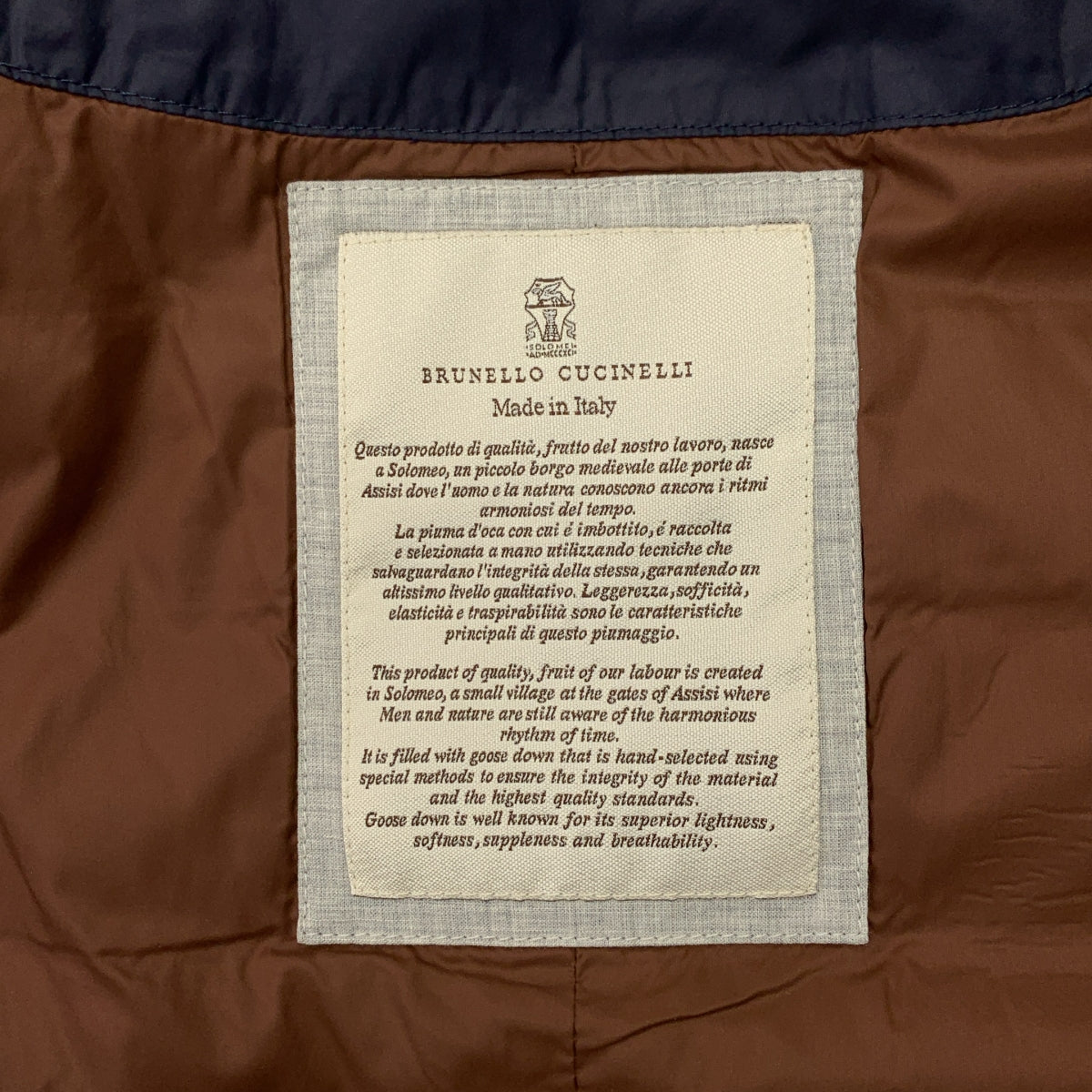 BRUNELLO CUCINELLI / ブルネロクチネリ | ロゴボタン ダウンベスト | 50 | メンズ