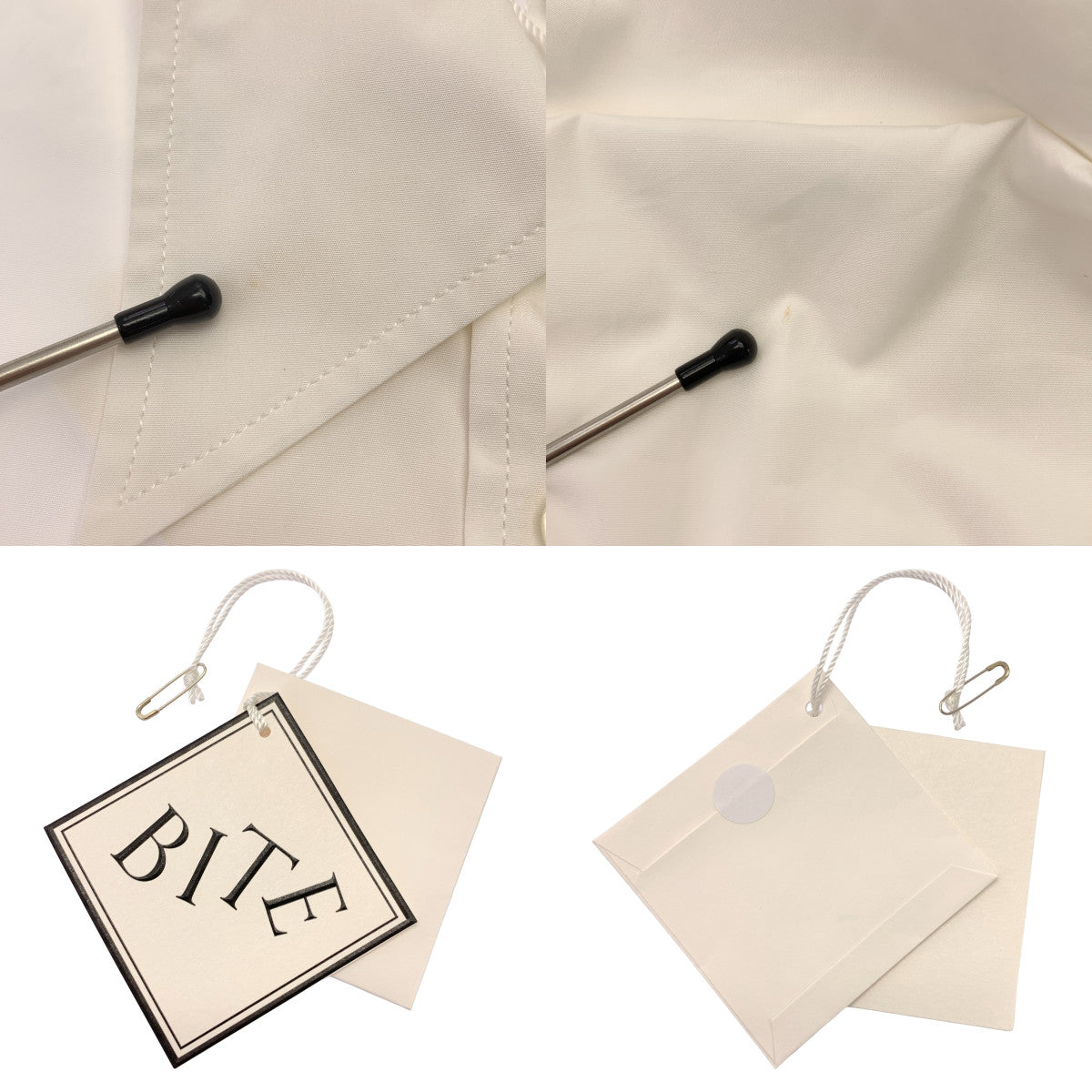 【美品】  BITE / バイト | ケープカラー コットン ワイドスリーブ シャツ | 4 | ホワイト | レディース