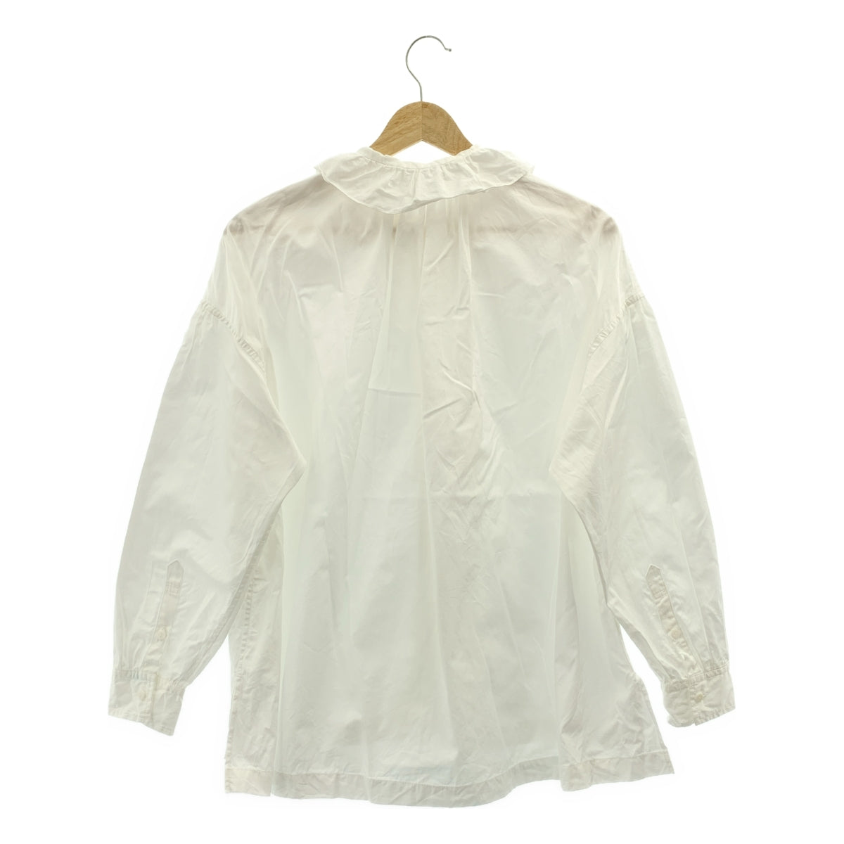 TOUJOURS | 2025春夏系列 | 荷葉邊襯衫，棉質荷葉邊襯衫 | 1碼 | 女款