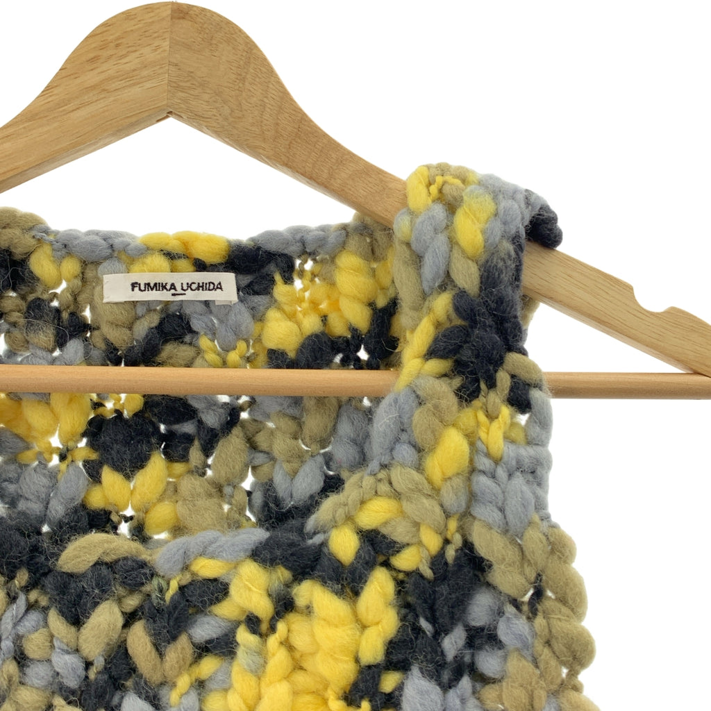 內田文香 | 太空染色手工針織背心 | F碼 | 女款