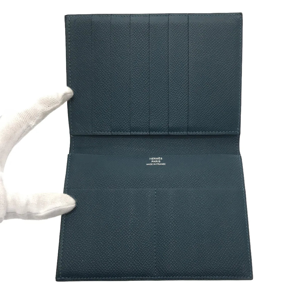 [品相良好] HERMES / 愛馬仕 | Veau Epsom 雙折長皮夾 |科爾弗特藍 |女性的