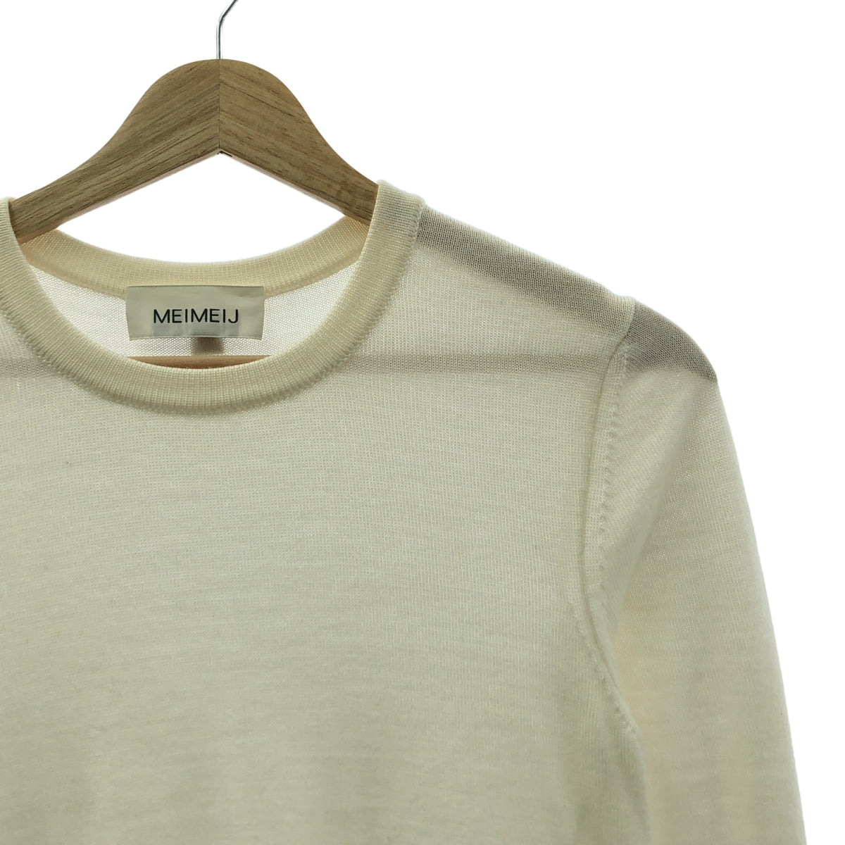 MEIMEIJ / メイメイジェイ | ドッキング フレア ニット ワンピース | 36 | エクリュ/ホワイト | レディース