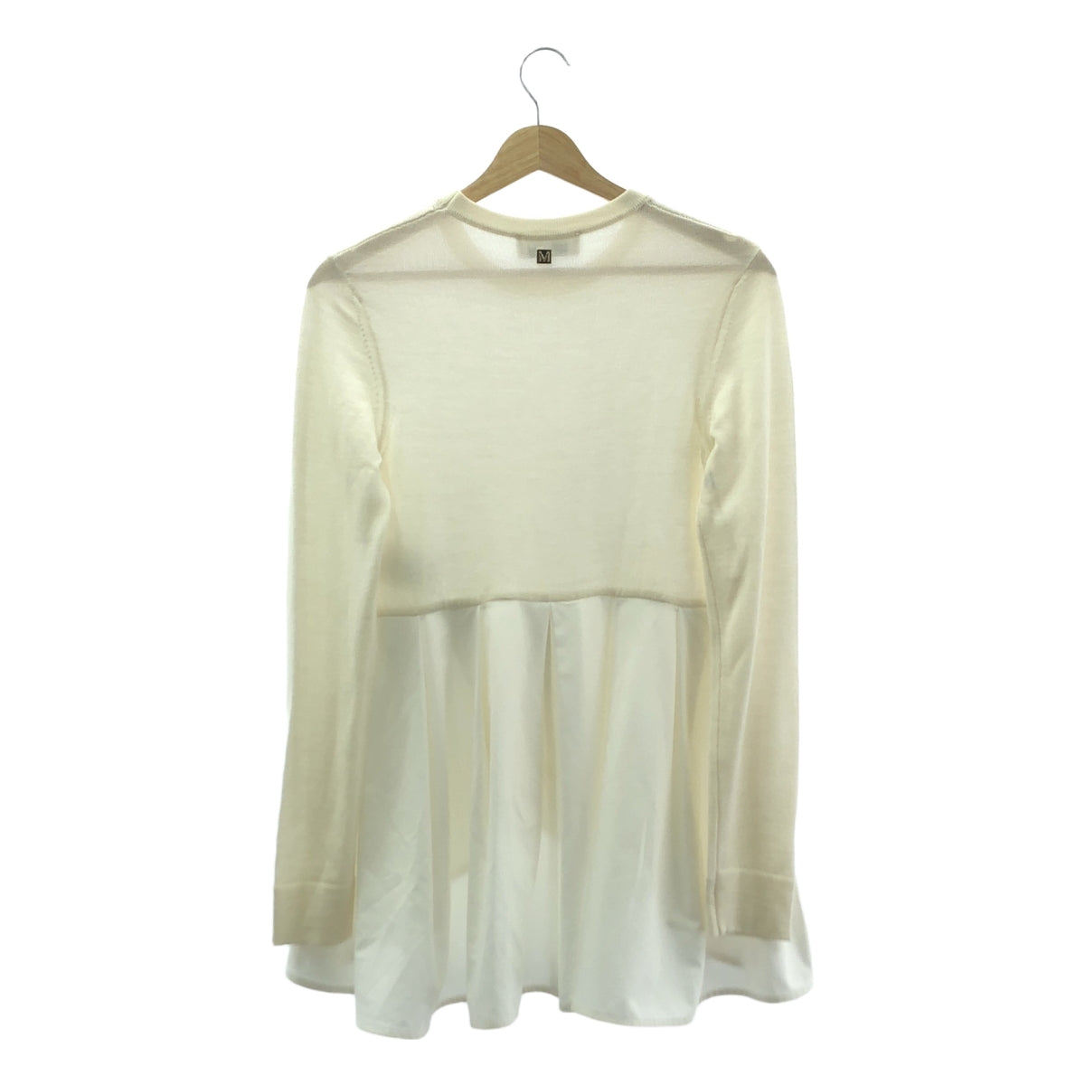 MEIMEIJ / メイメイジェイ | ドッキング フレア ニット ワンピース | 36 | エクリュ/ホワイト | レディース