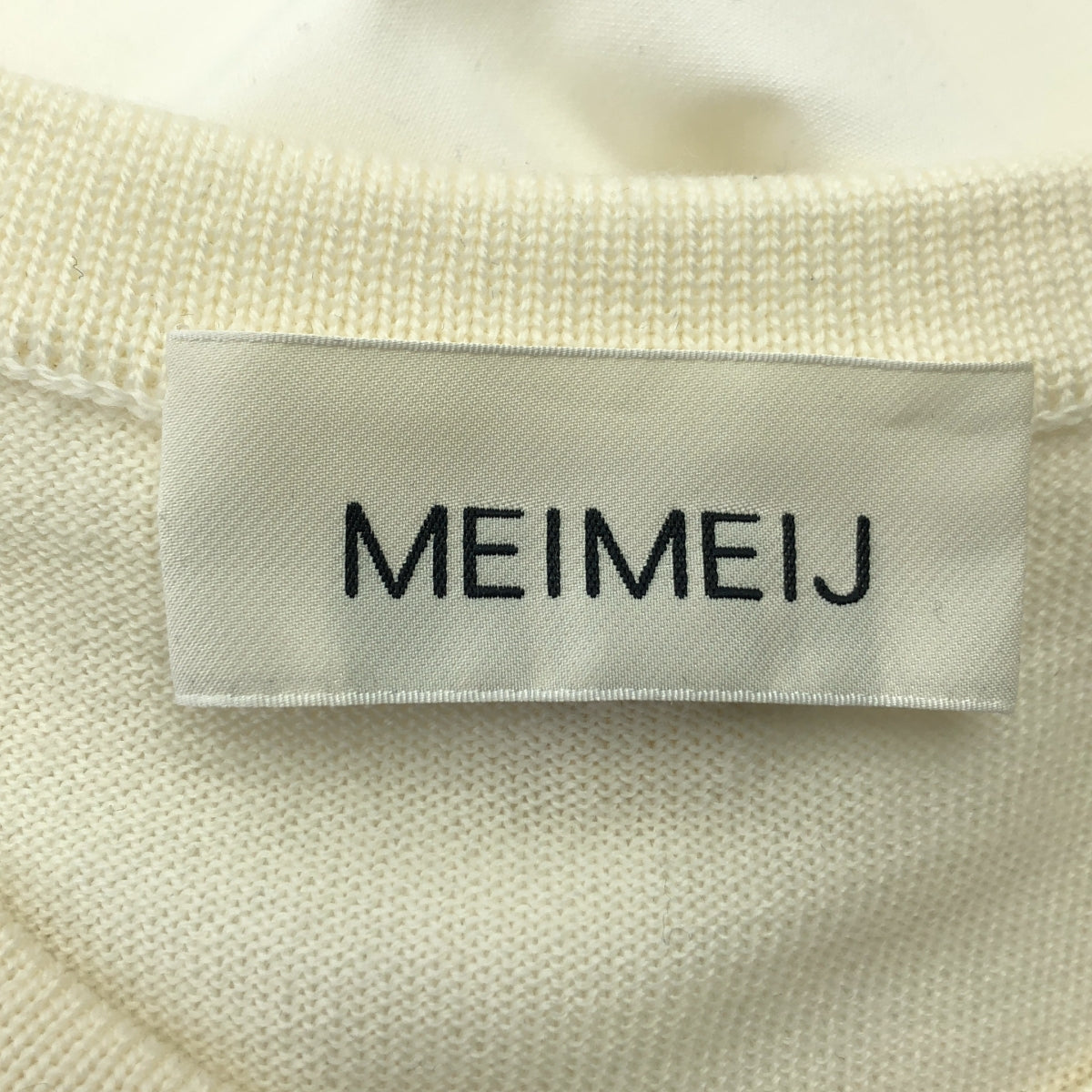 MEIMEIJ / メイメイジェイ | ドッキング フレア ニット ワンピース | 36 | エクリュ/ホワイト | レディース