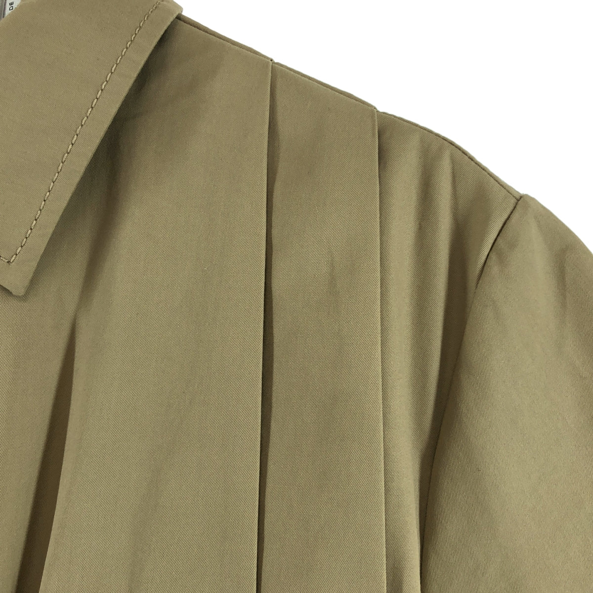 Christian Dior / クリスチャンディオール | コットン Bee刺しゅう プリーツ ベルテット ジップアップ 半袖ワンピース | 36 | レディース