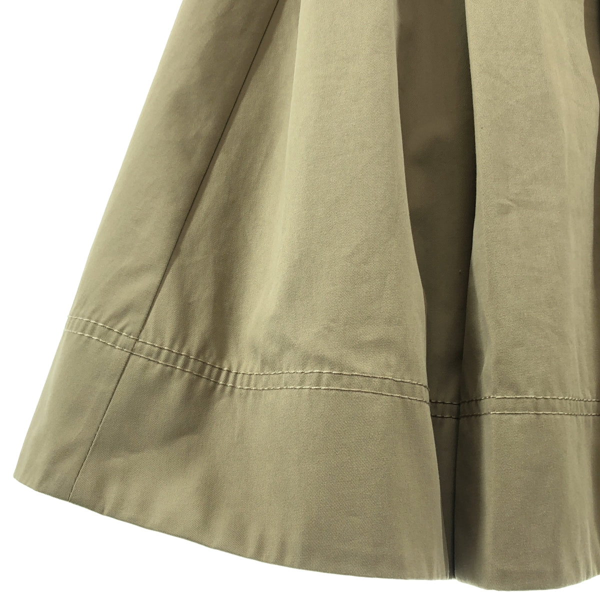 Christian Dior / クリスチャンディオール | コットン Bee刺しゅう プリーツ ベルテット ジップアップ 半袖ワンピース | 36 | レディース