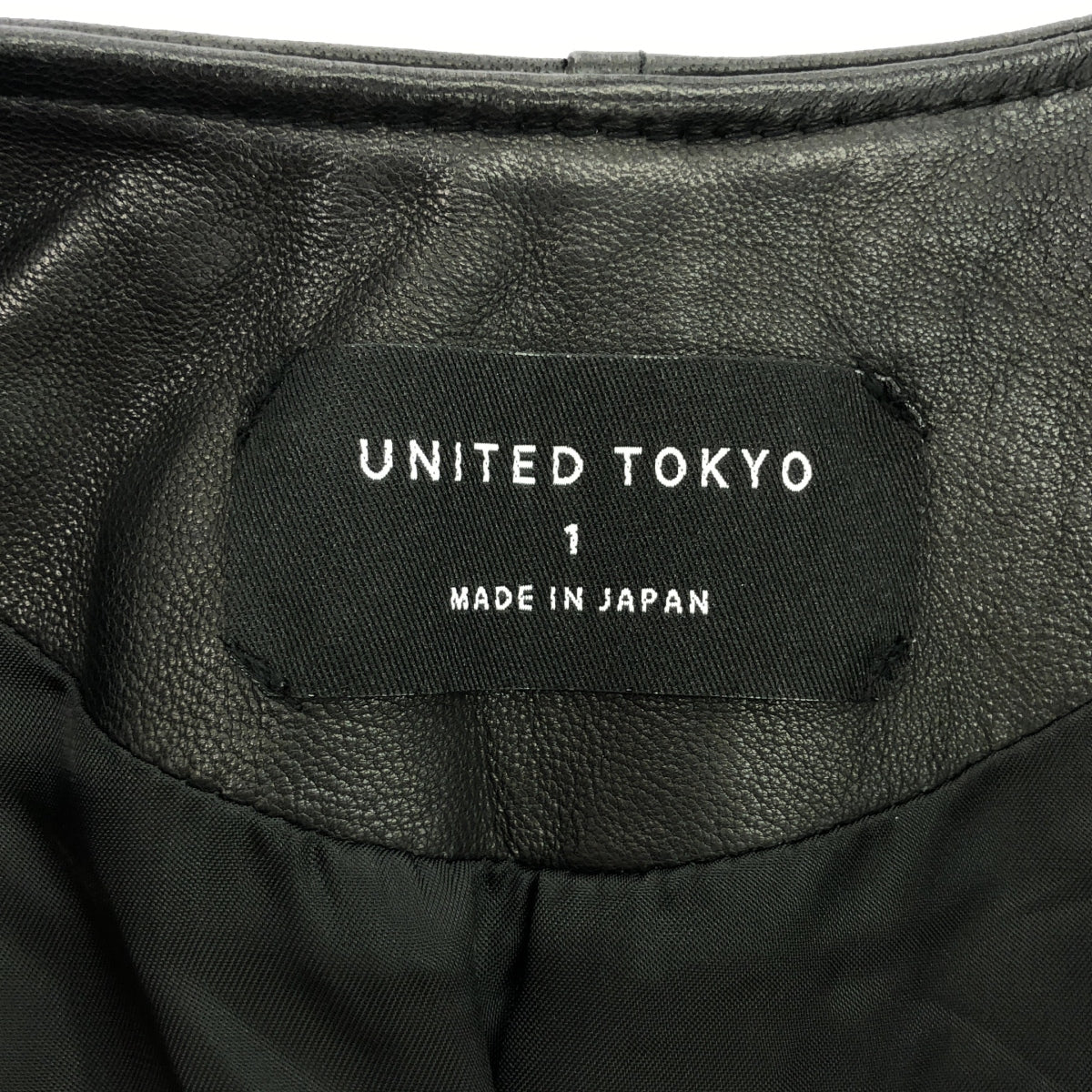 UNITED TOKYO / ユナイテッドトウキョウ | ラムレザー セミダブルライダース ジャケット | 1 | ブラック | レディース