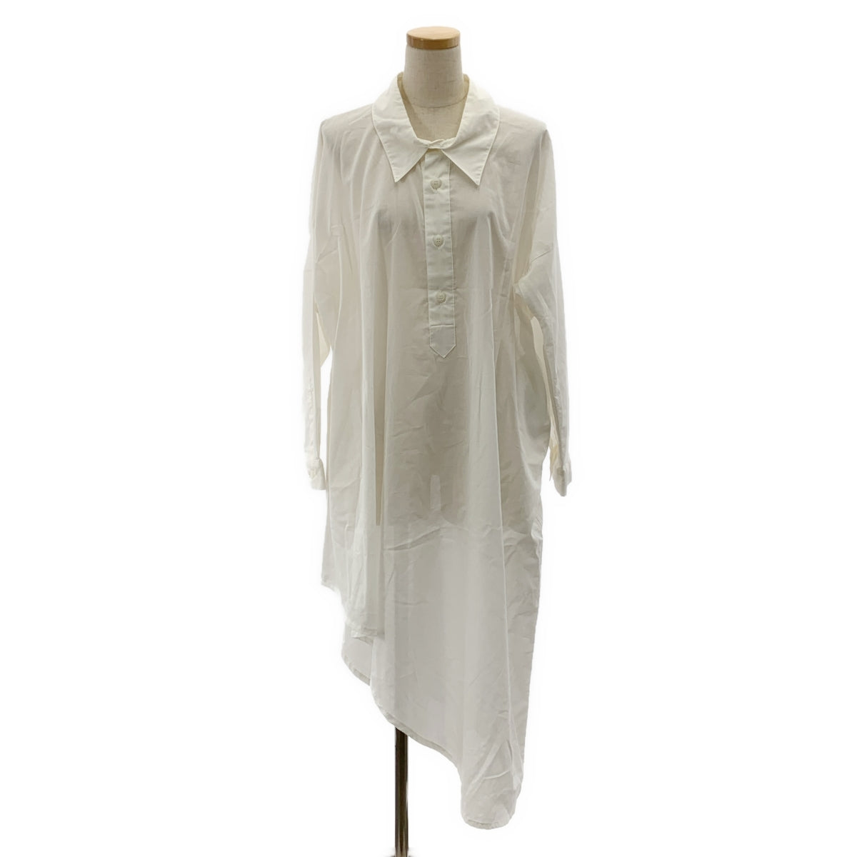 【新品】  LIMI feu / リミフゥ | コットン アシンメトリー ワンピース | S | ホワイト | レディース
